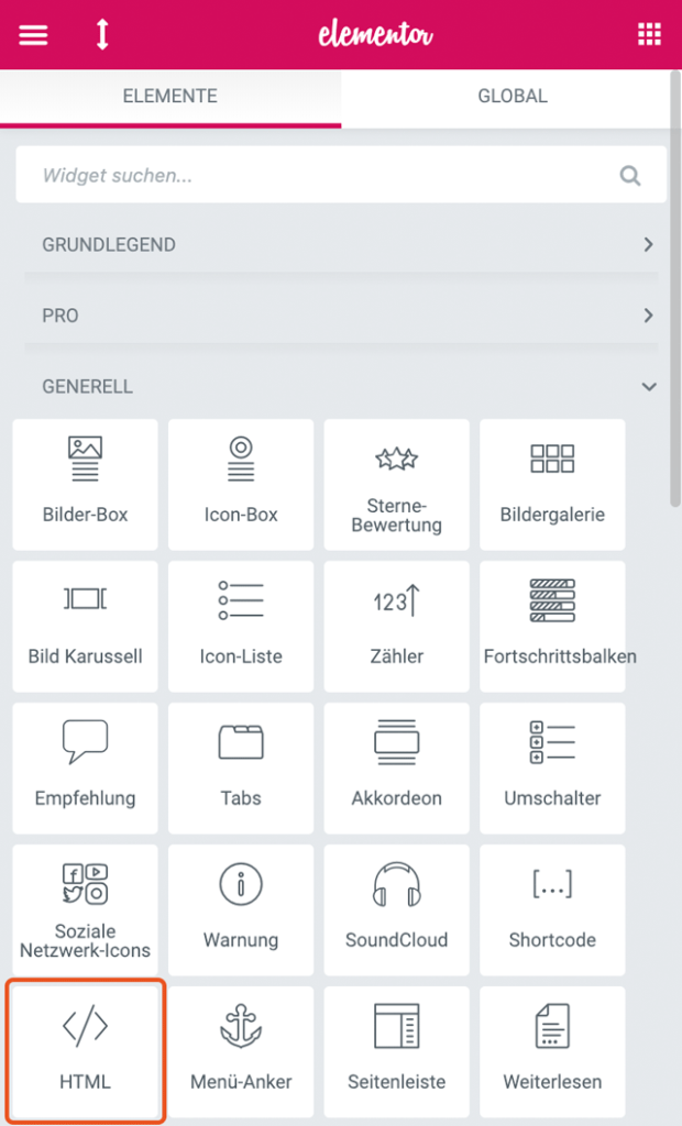 Screenshot Generelle Elemente HTML Vogelmann Consulting - Internetagentur aus Gilching nähe München